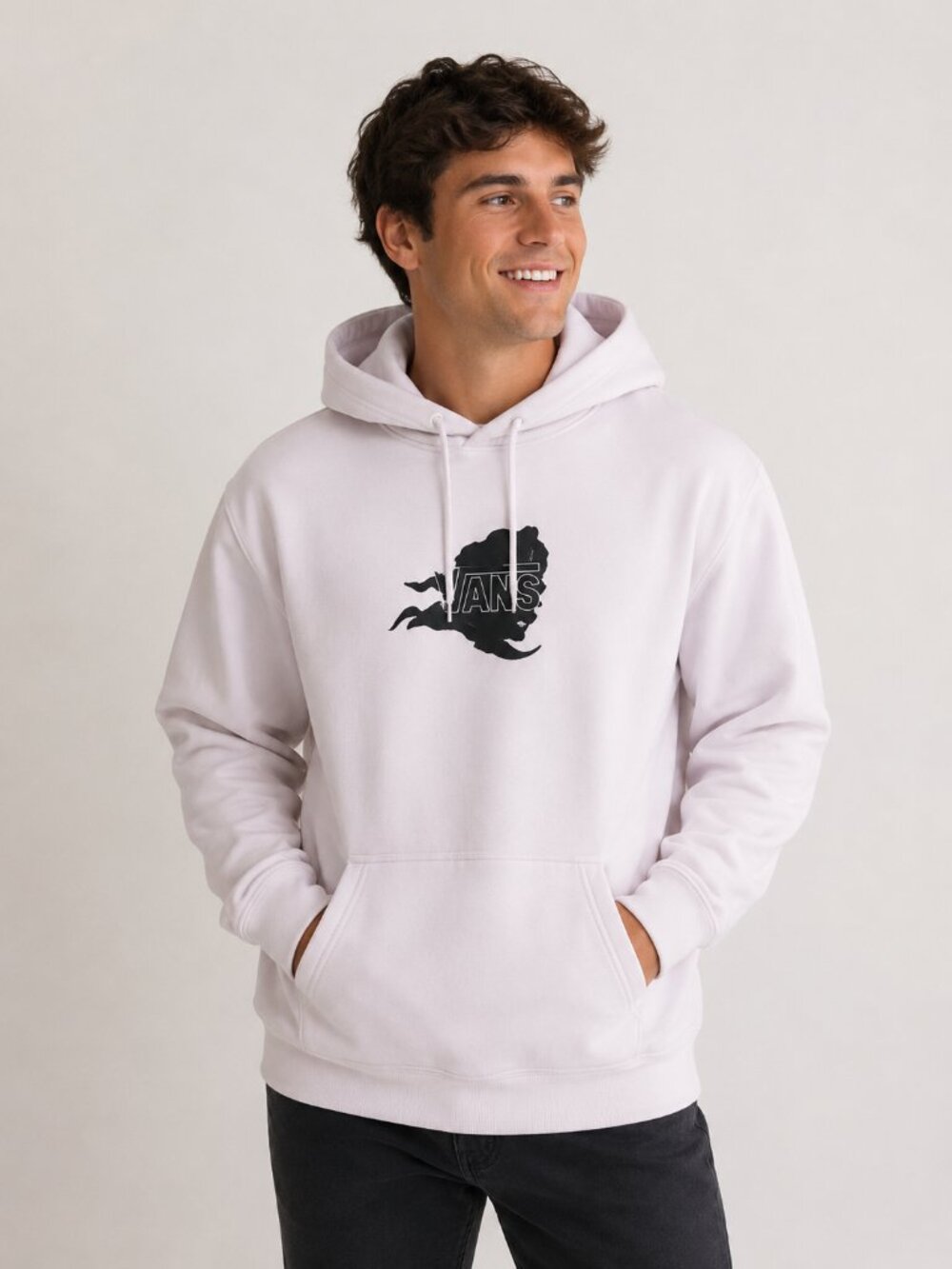 VANS skull Hoodie For Men Size S Light Pink